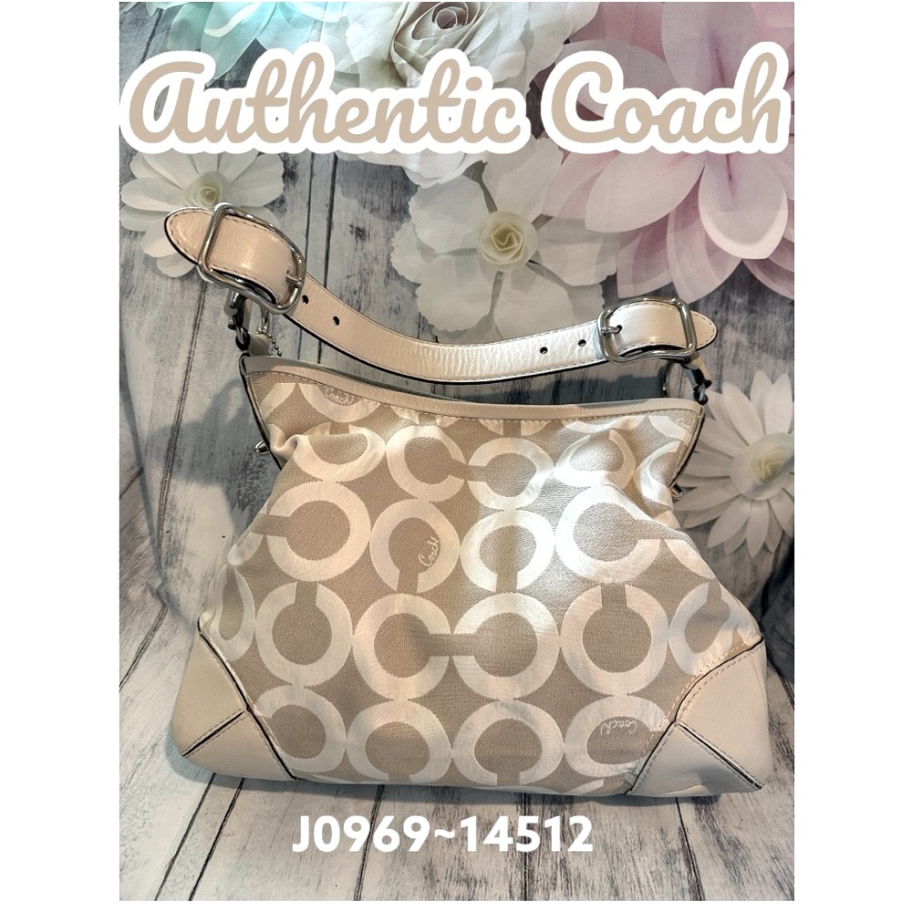 ❤️REDUCED❤️Coach Peyton Cream/Tan Hobo Bag EUC - Picture 2 of 15
